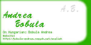 andrea bobula business card